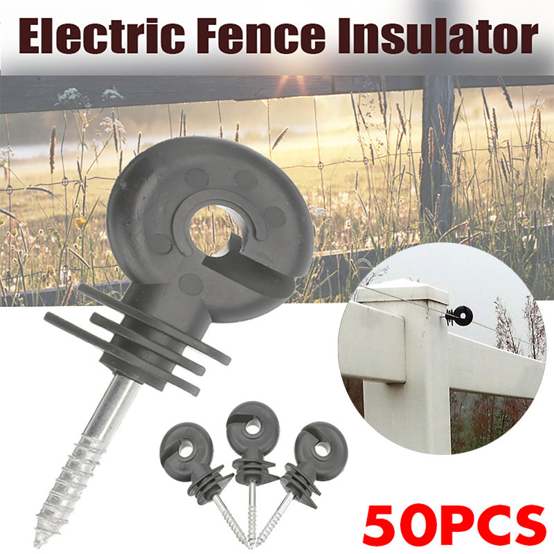 Smart Garden Fence - 50Pcs Electric Fence Insulators Durable Screw