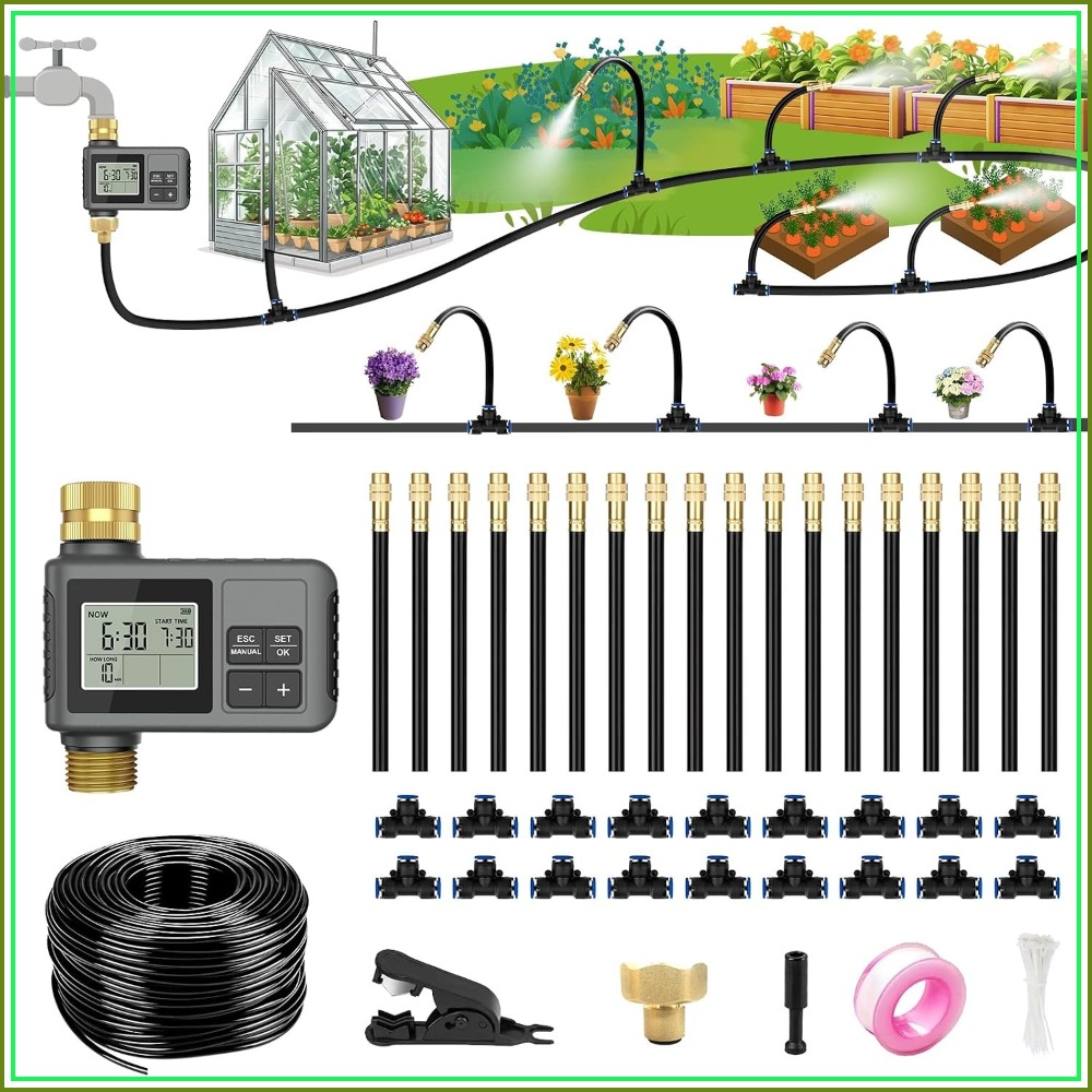 Smart Garden Raised Bed - 60FT Drip Irrigation System With Smart