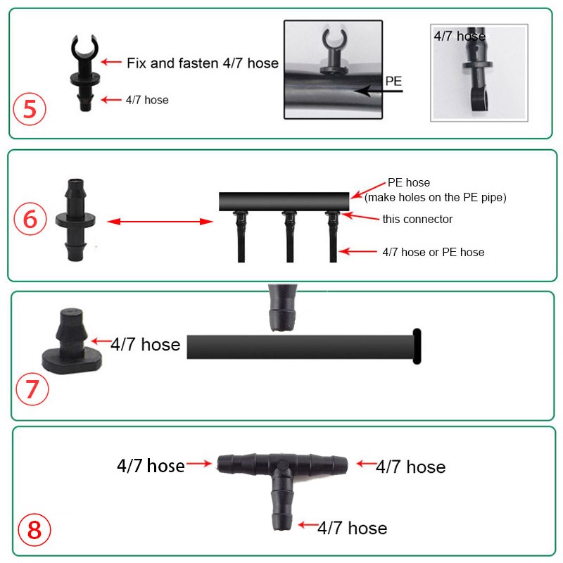 50pcs Garden Drip Irrigation C - đánh giá và giá Smart Garden Sprinkler System