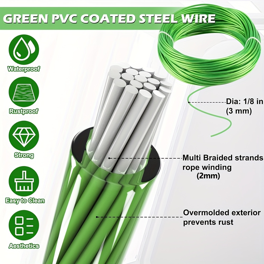 1/8 Inch (3mm Diameter) Green  - đánh giá và giá Smart Garden Fence