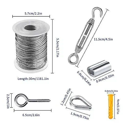15/30/50m Stainless Steel Cabl - đánh giá và giá Smart Garden Fence