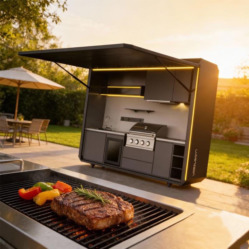 Outdoor folding kitchen integr - đánh giá và giá Smart Garden Mirrors